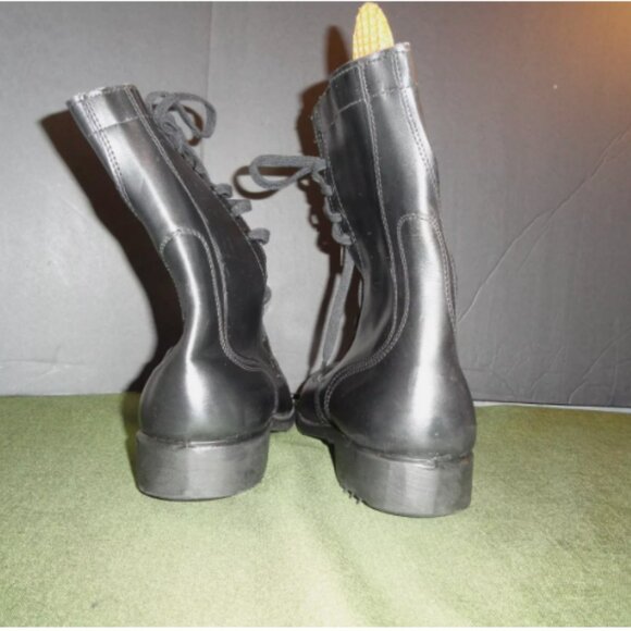 NEW MANUFACTURE DEFECT 1981 RO-SEARCH LEATHER MILITARY SIZE 9W BOOTS LD 4166 main image 5